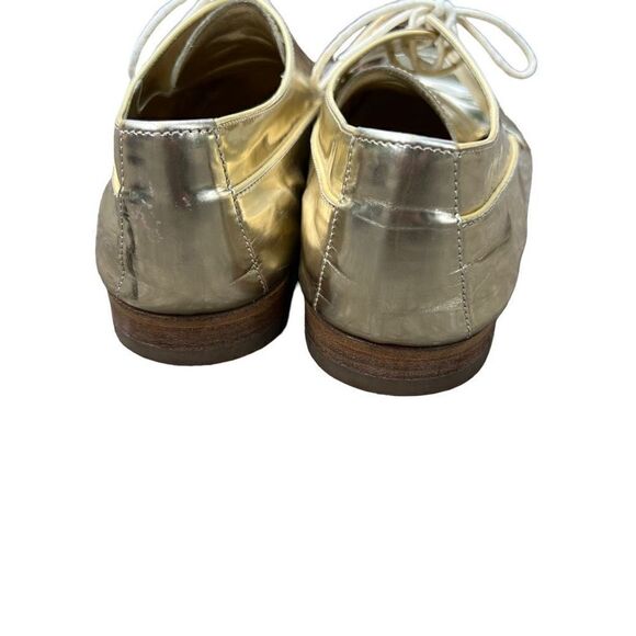 LOUIS VUITTON Men’s Gold Lace Up Derby Shoe Size 9 - Picture 6 of 10